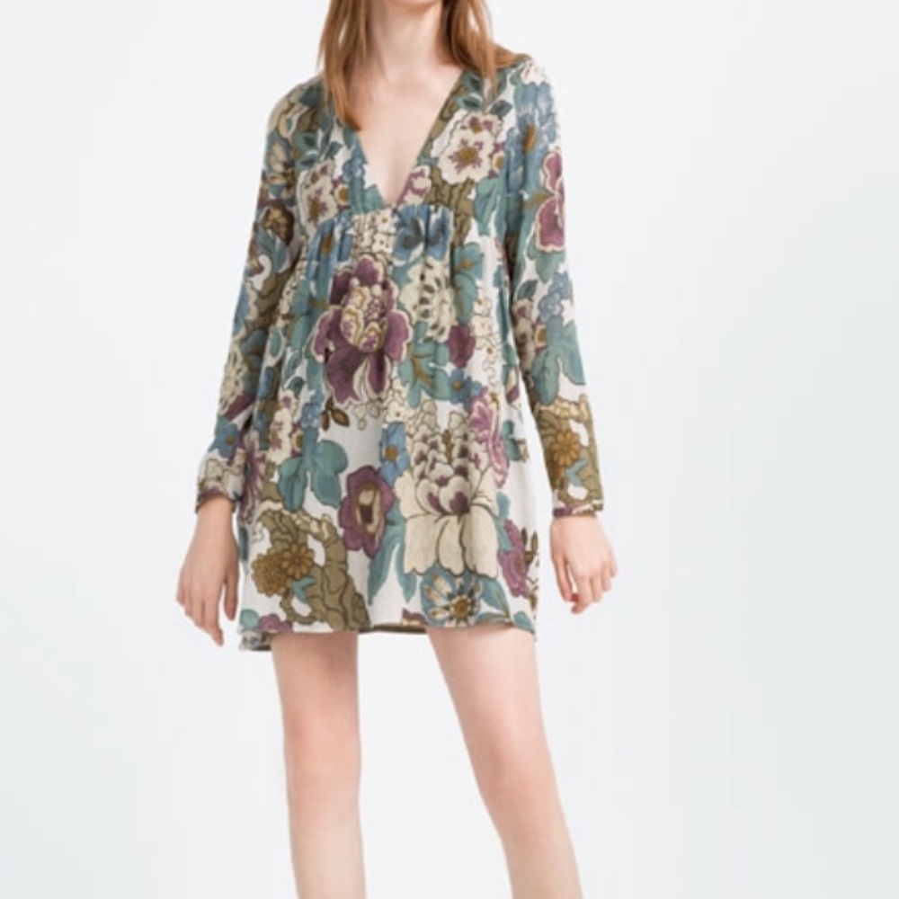 Zara boho flowered dress